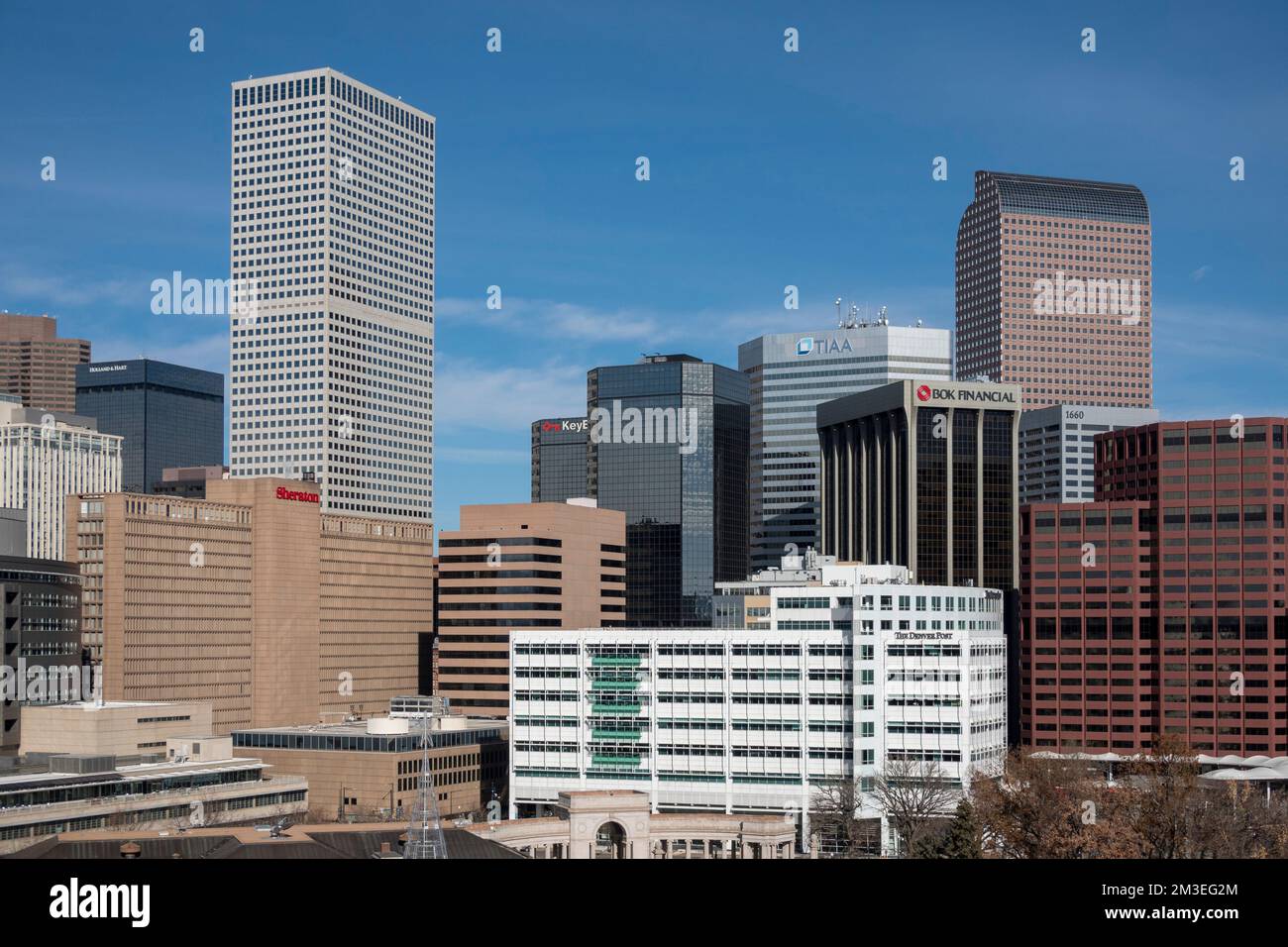 Stadtzentrum von Denver und Finanzviertel, Colorado, USA Stockfoto