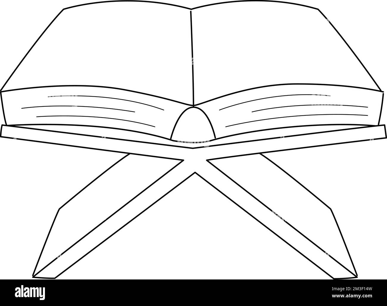 Ramadan Koran isolierte Malseite für Kinder Stock Vektor