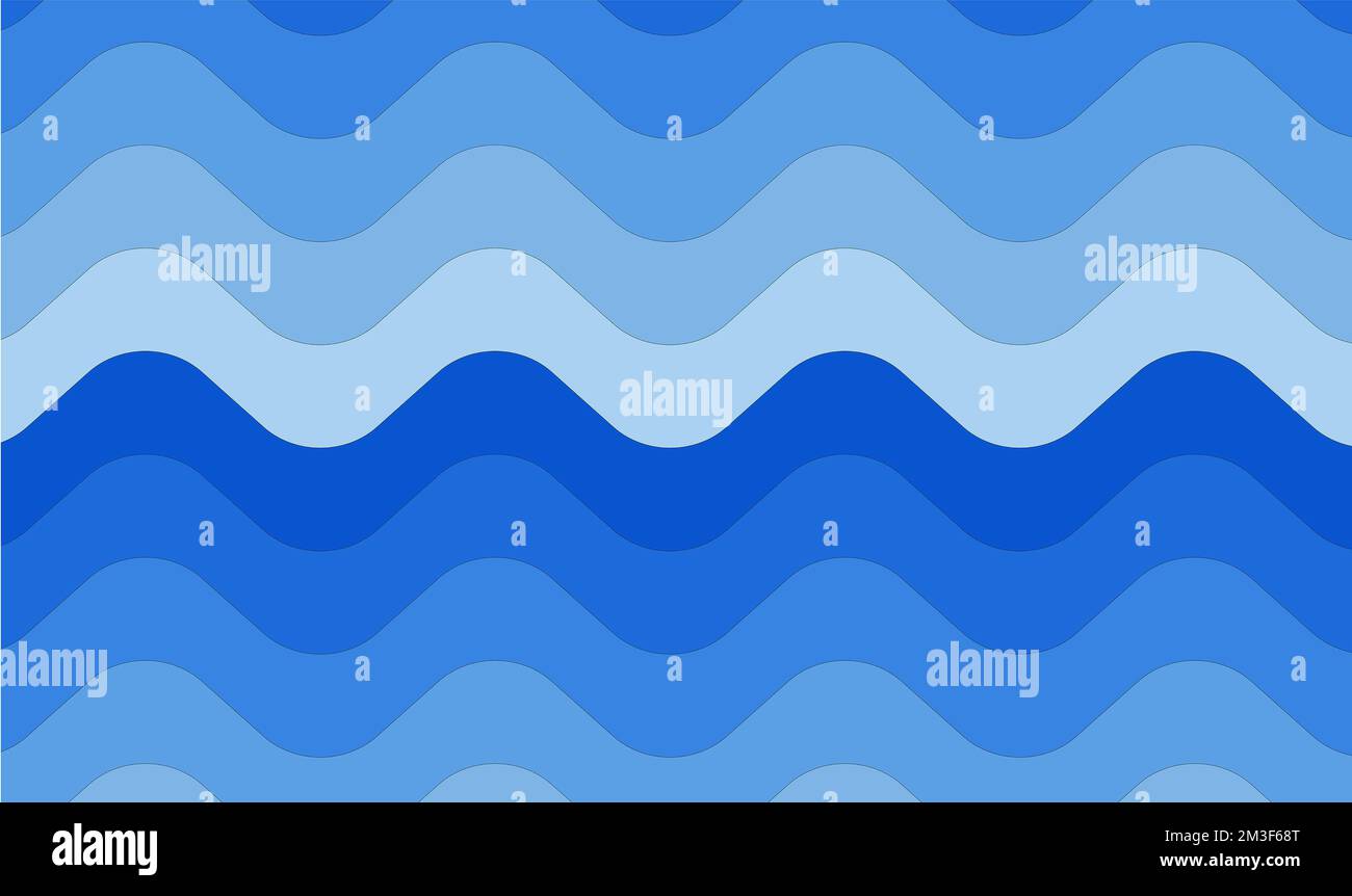 Vagues Bleues de l'Eau. Ein liebenswertes abstrait bleu Stockfoto
