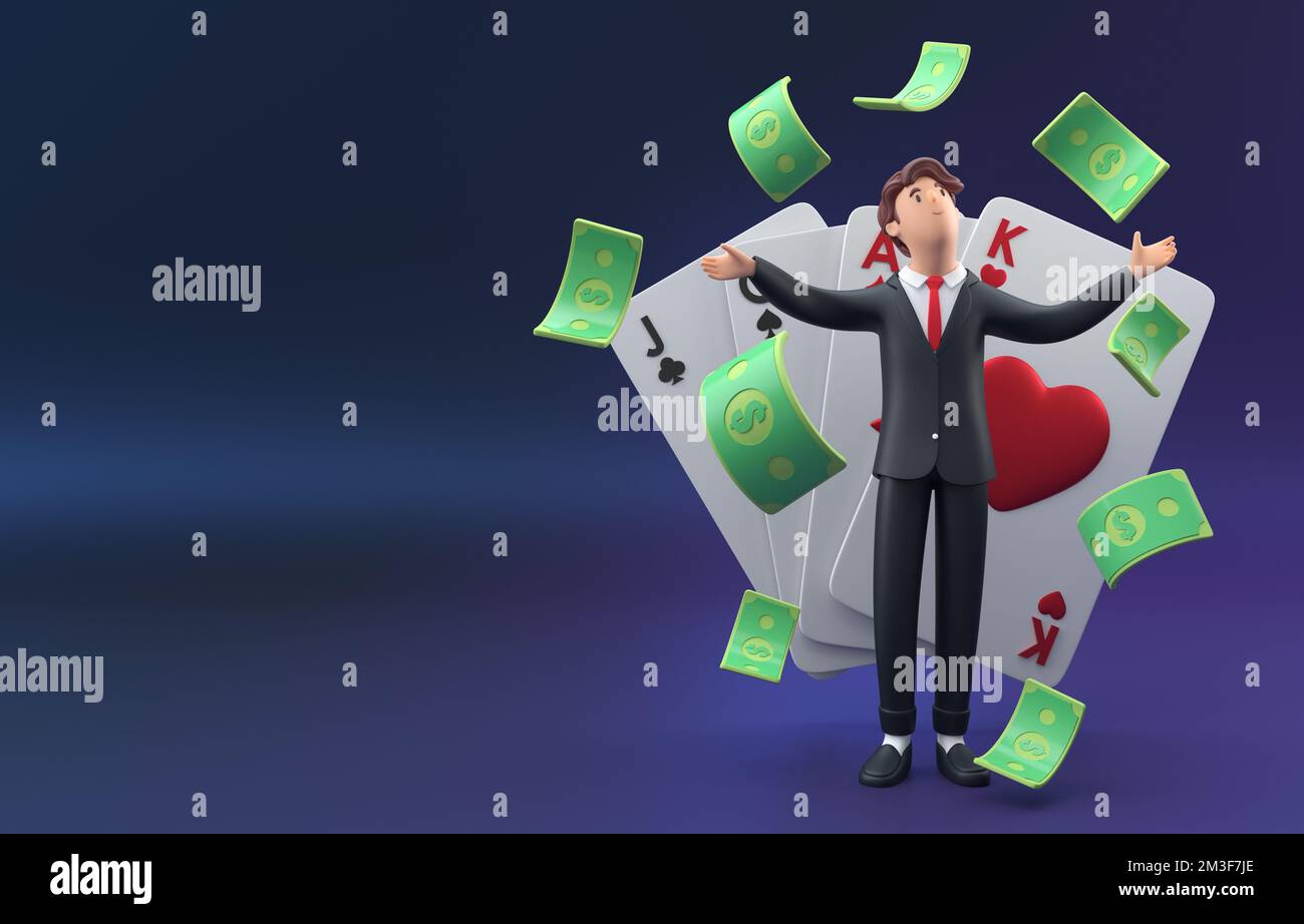 Isolierter Casino-Jackpot. 3D Abbildung Stockfoto