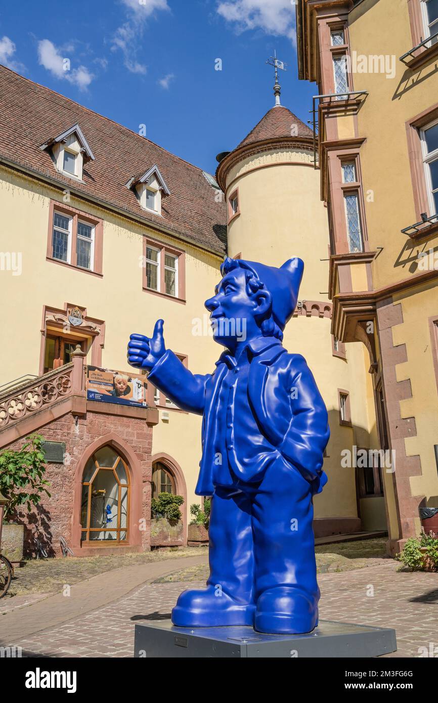 Skulptur Wertheim Optimist von Ottmar Hörl, Grafschaftsmuseum, Rathausgasse, Wertheim, Baden-Württemberg, Deutschland Stockfoto