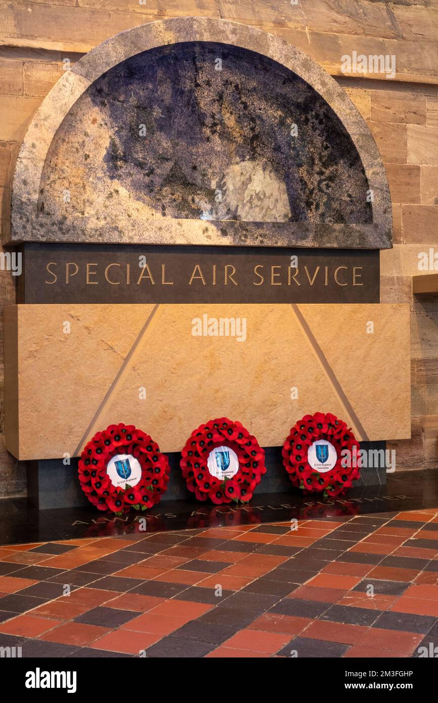 Special Air Service Memorial, Hereford Kathedrale, Hereford. Stockfoto