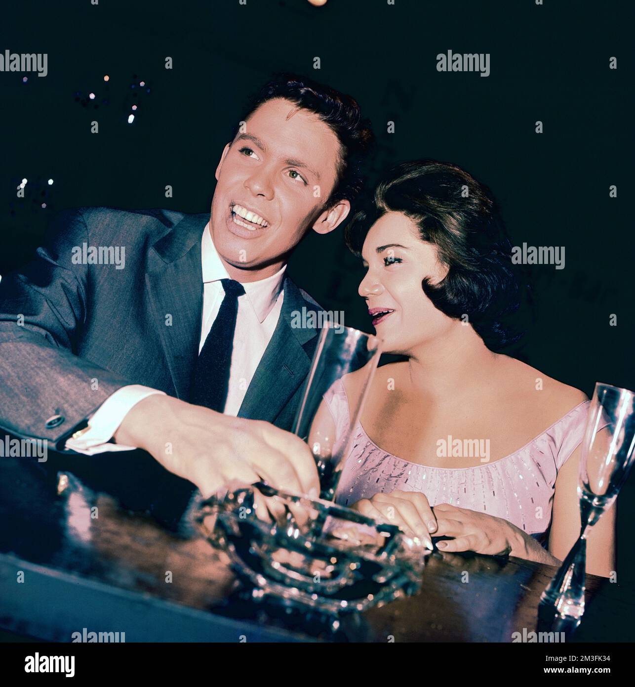 Mike macht alles, Musikshow, Schweiz/Deutschland 1960 - 1963, Mitwirkende: Peter Kraus, Conny Francis Stockfoto