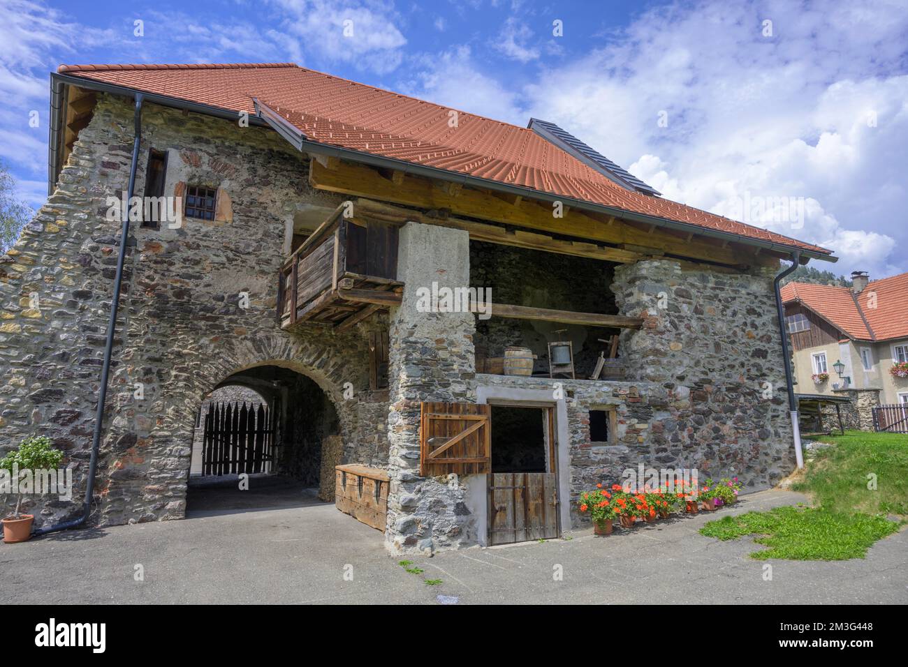 Ehemaliger Freisinger Amtshaus aus aus dem Jahr 1335, Oberwoelz, Steiermark, Österreich Stockfoto