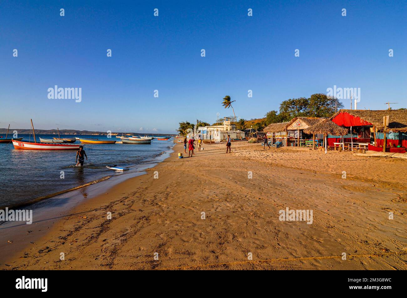 Fischerdorf in der Nähe von Diego Suarez, Antsiranana, Nordmadagaskar Stockfoto