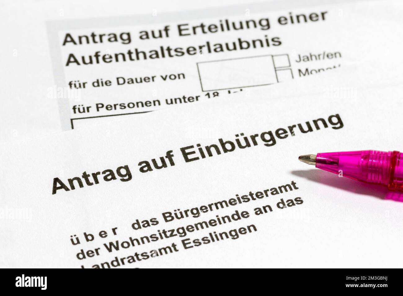 Antrag auf Einbürgerung, Aufenthaltstitel, Formular, Biros