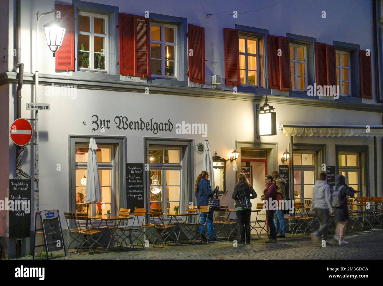 Restaurant Zur Wendelgard, Brueckengasse, Altstadt, Constance, Baden-Württemberg, Deutschland Stockfoto