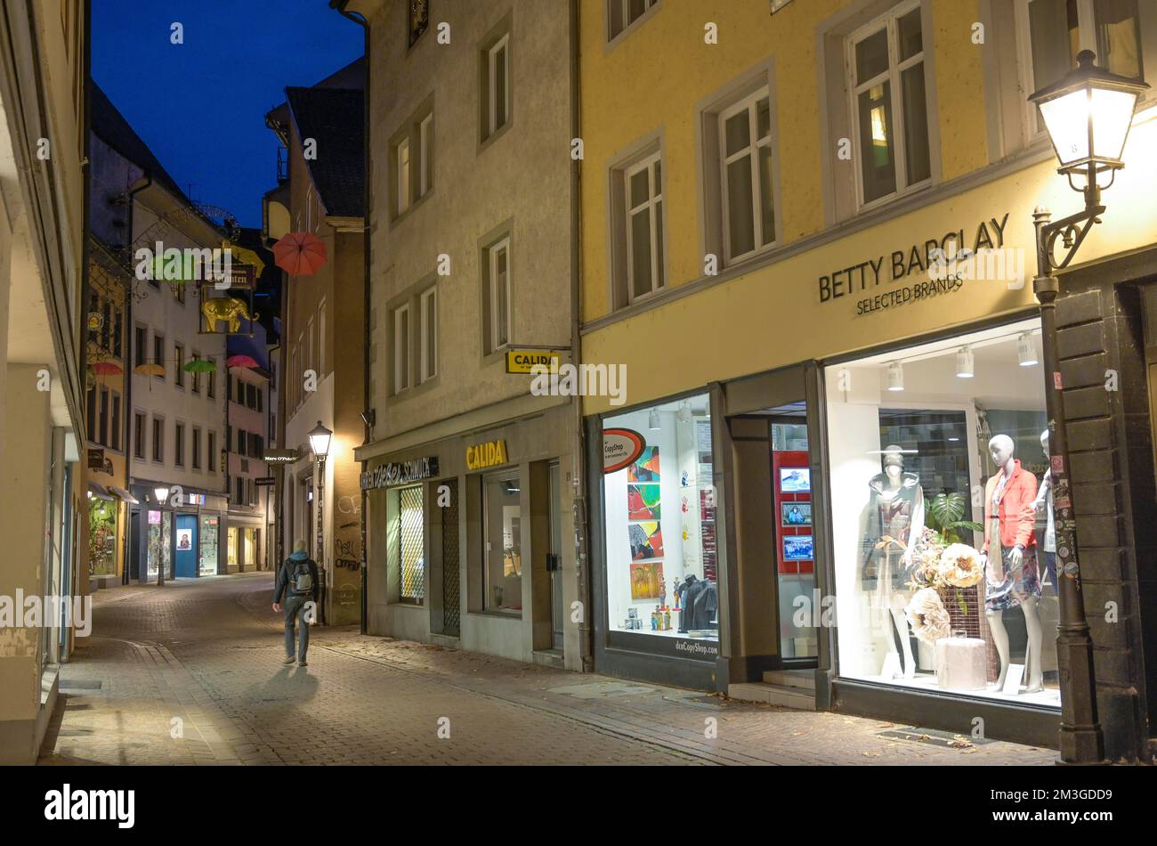 Einkaufsstraße, Fußgängerzone, Wessenbergstraße, Altstadt, Konstanz, Baden-Württemberg, Deutschland Stockfoto