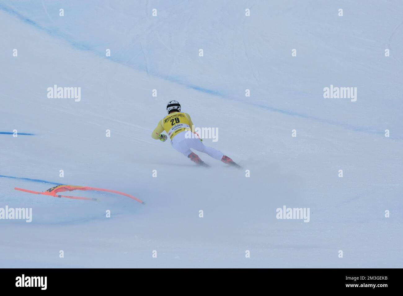 Andreas Sander während des Audi FIS Alpine Ski World Cup Männer Abwärtsrennen auf Saslong Slope am 15. Dezember 2022 Val Gardena, Bozen, Italien. Stockfoto