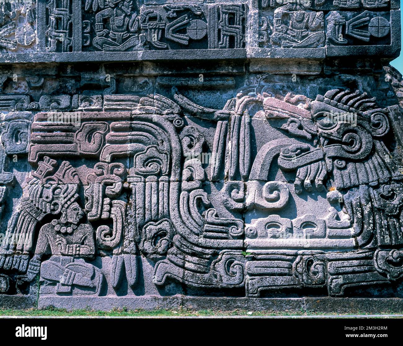 Archäologische Stätte von Xochicalco, Morelos, Mexiko. Stockfoto