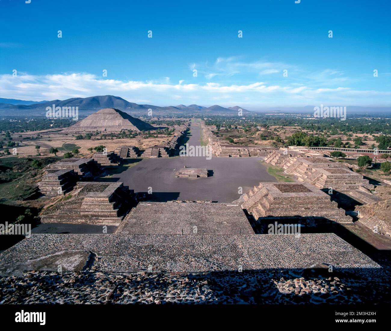 Teotihuacán archäologische Zone, Pyramide der Sonne, Tal von Mexiko, Mexiko. Stockfoto