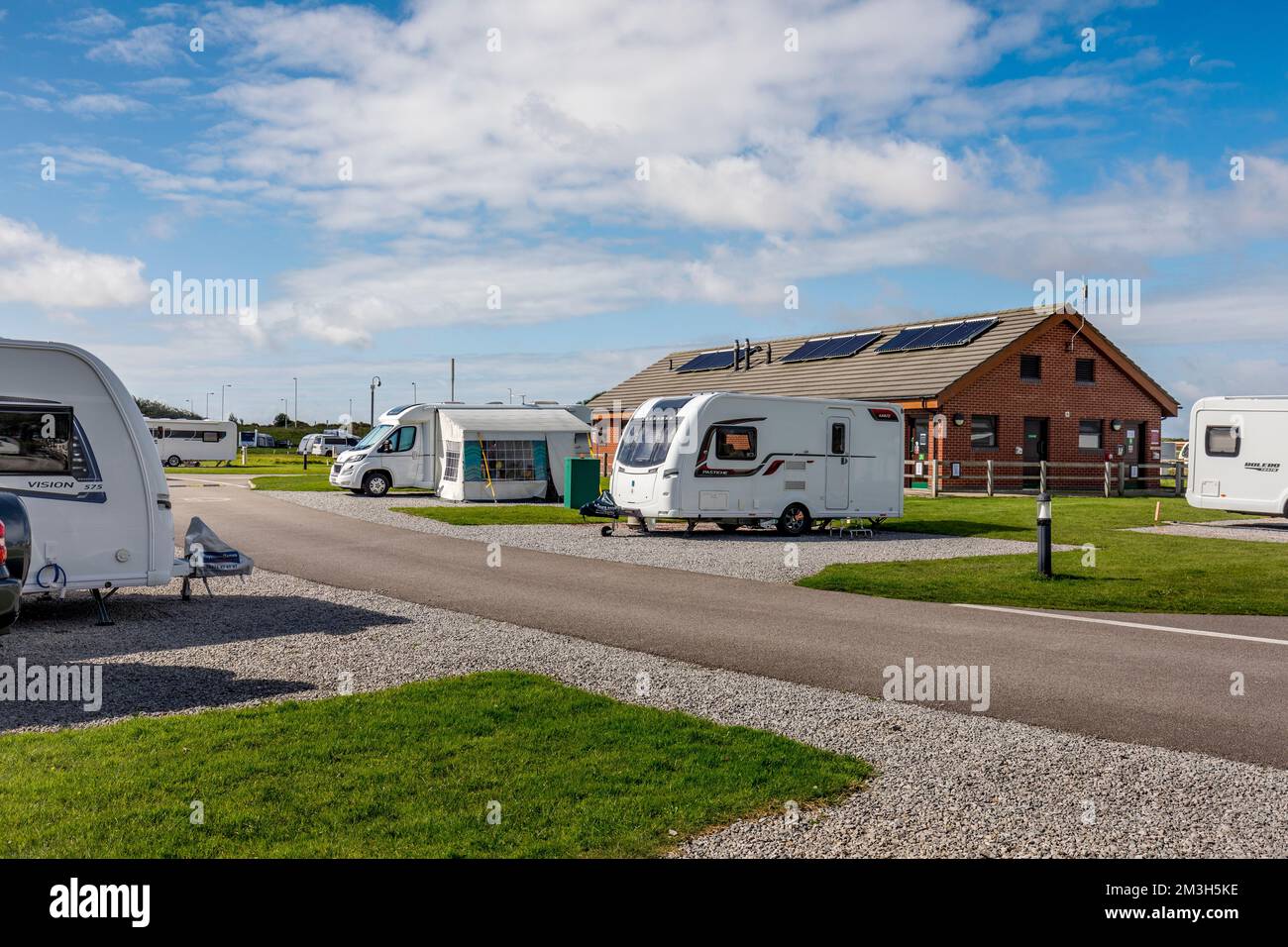 Southport Caravan and Motorhome Club Site; Merseyside; Vereinigtes Königreich Stockfoto