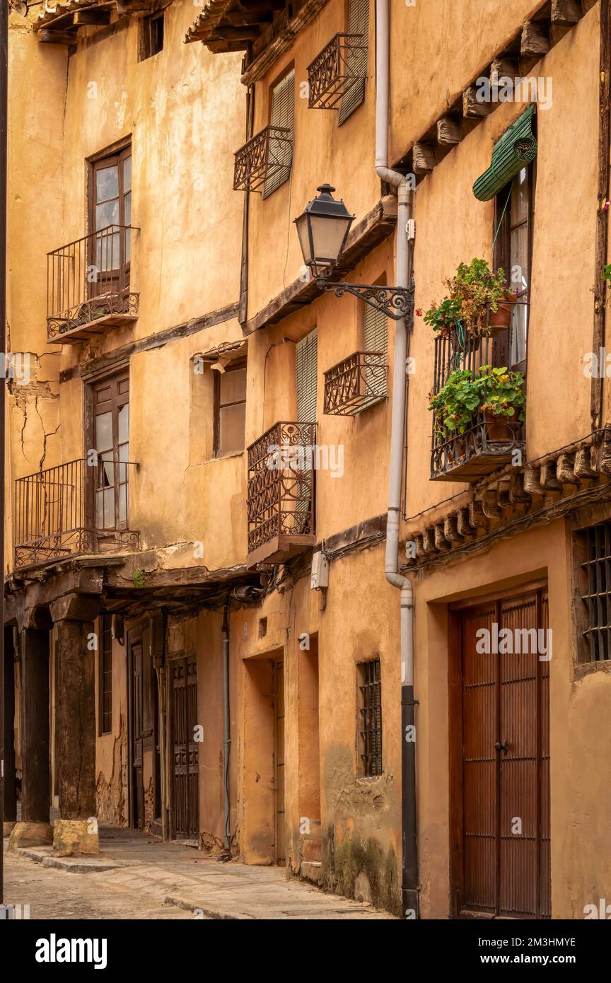 Typisch alte Castilla La Mancha Gebäude, Spanien Stockfoto