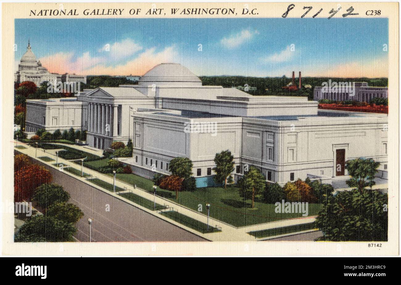 National Gallery of Art, Washington, D.C., Galerien und Museen, Tichnor Brothers Collection, Postkarten der Vereinigten Staaten Stockfoto