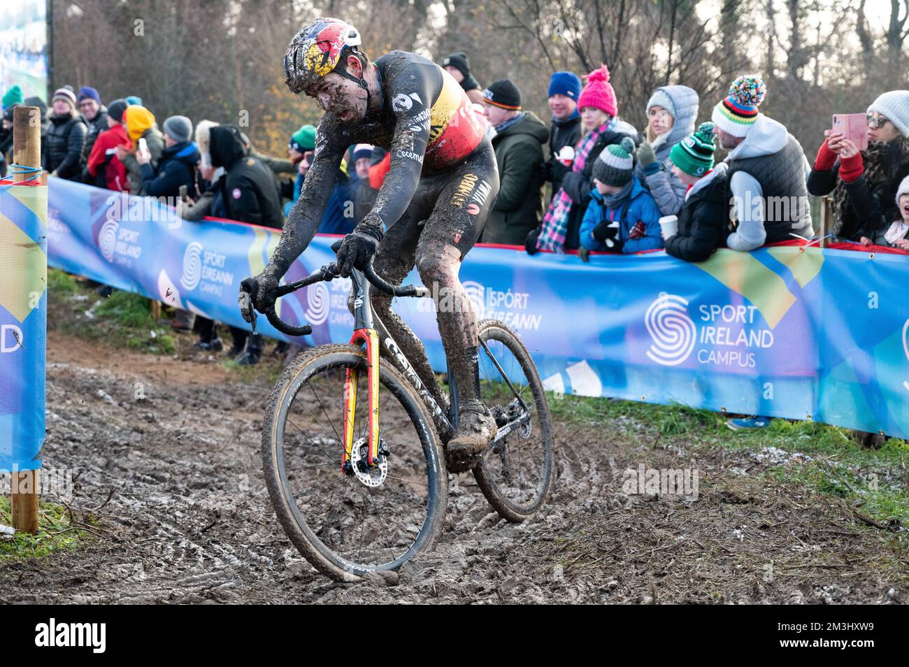 Wout van Aert bei der UCI Cyclocross Weltmeisterschaft Dublin Stockfoto