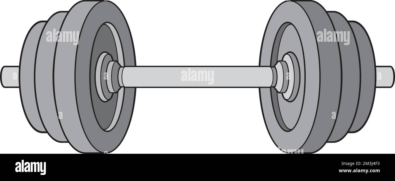 Barbell (Gewicht oder Kurzhantel). Sportausrüstung für Bodybuilding und Fitness. Ikone Im Fitnessstudio. Vektordarstellung. Stock Vektor