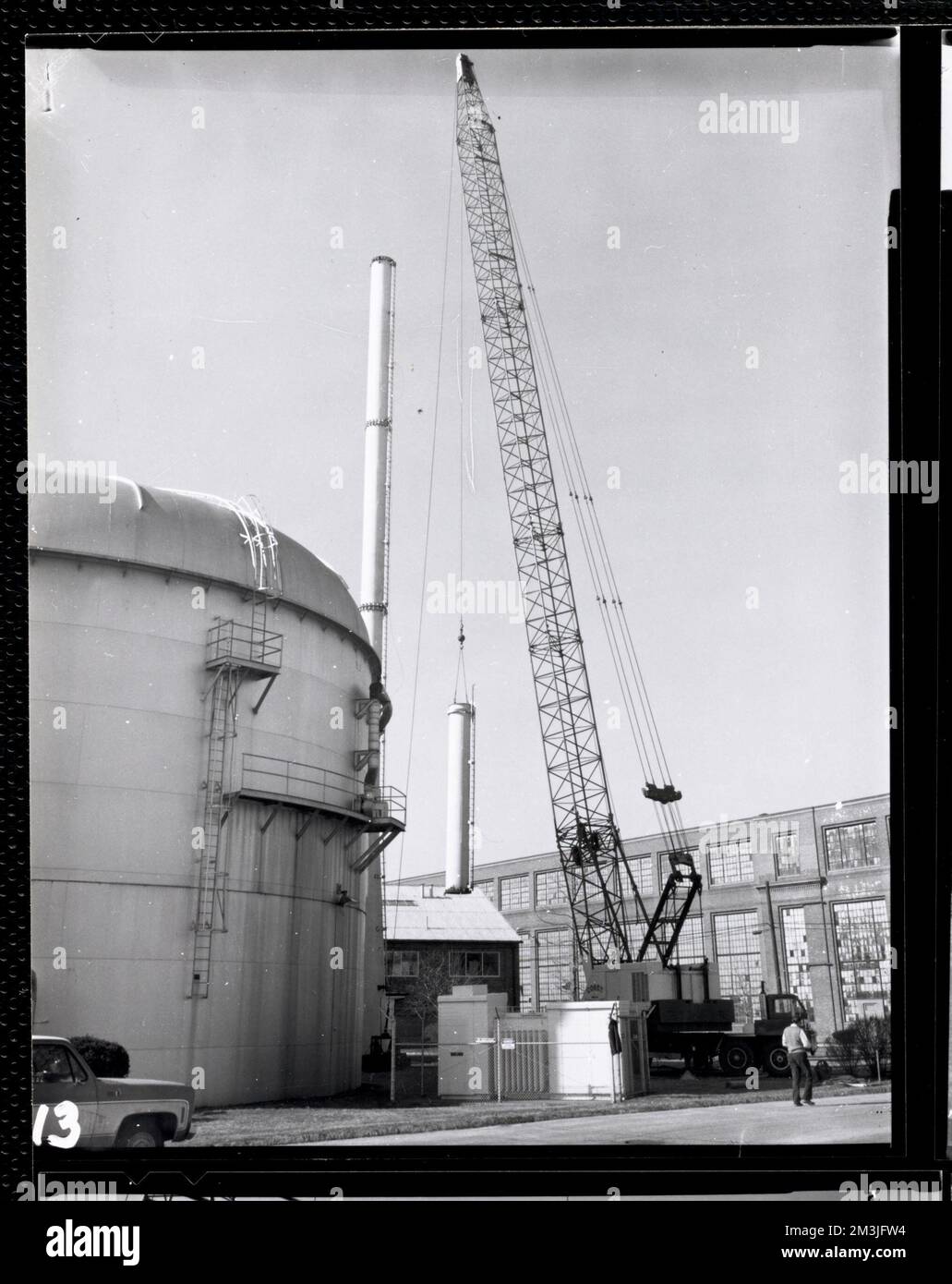 Bau von Kernreaktoren, Armories, Ordnance Industrie, Kernreaktoren, Watertown Arsenal Mass. Aufzeichnungen der USA Armee Einsatzbereit Stockfoto