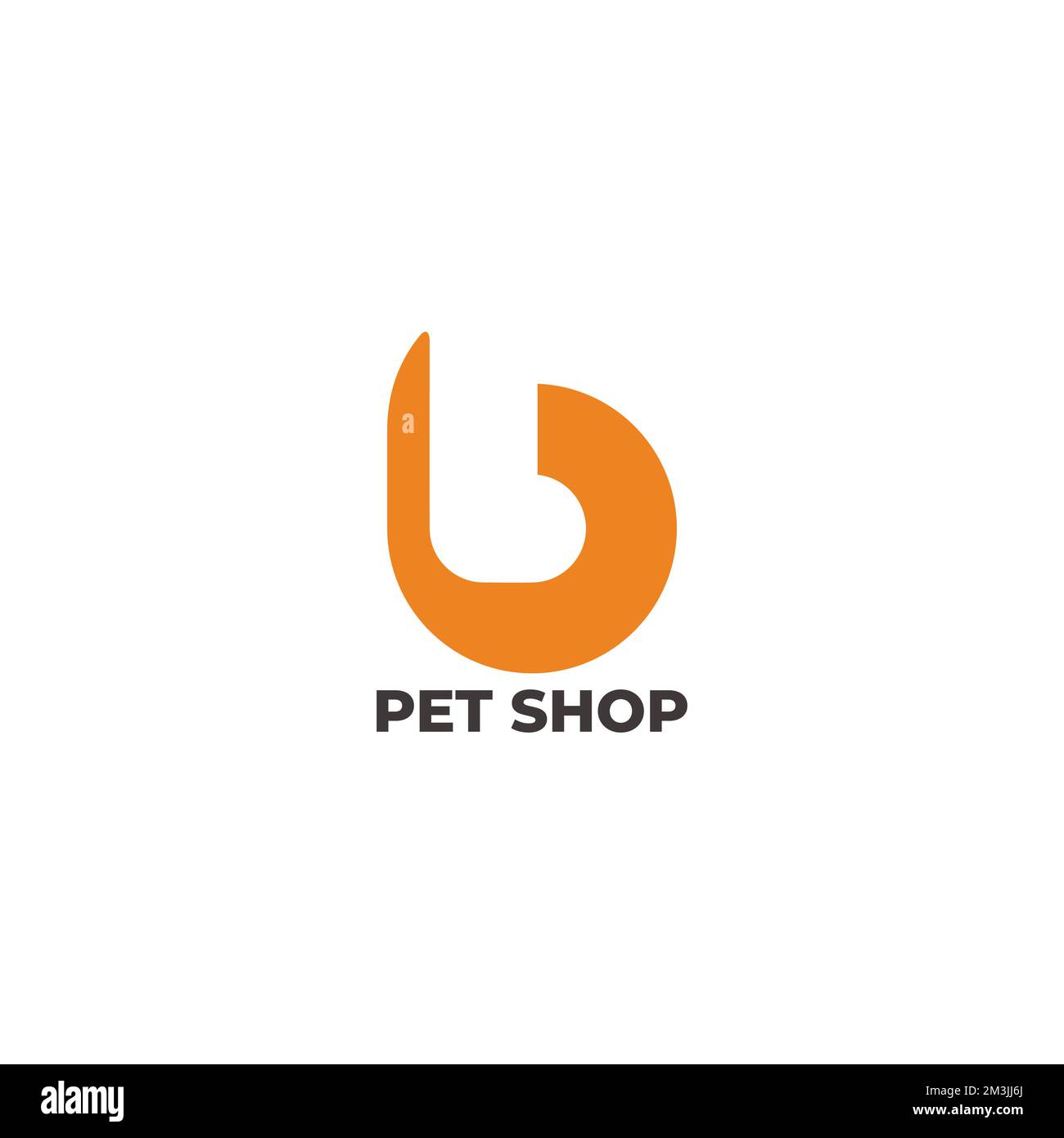 Katzenfuß Tierhandlung einfacher Logo-Vektor Stock Vektor