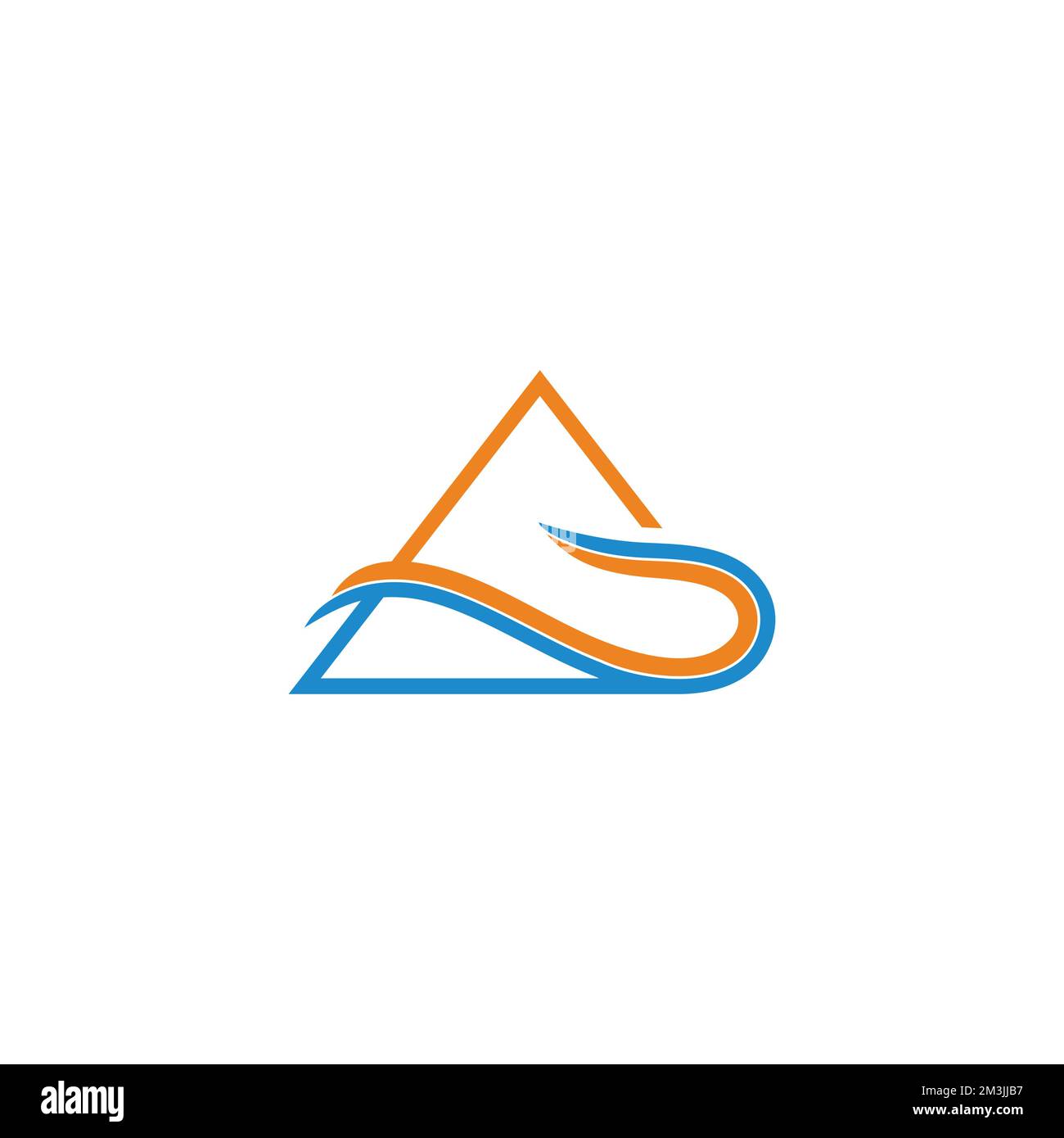 Buchstabe g Sun Waves farbenfroher Vektor mit geometrischem Logo Stock Vektor