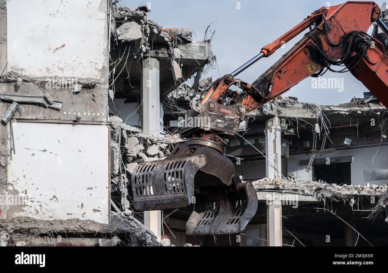Abriss des Einkaufszentrums Kaufhof in Stuttgart Bad Cannstatt Stockfoto