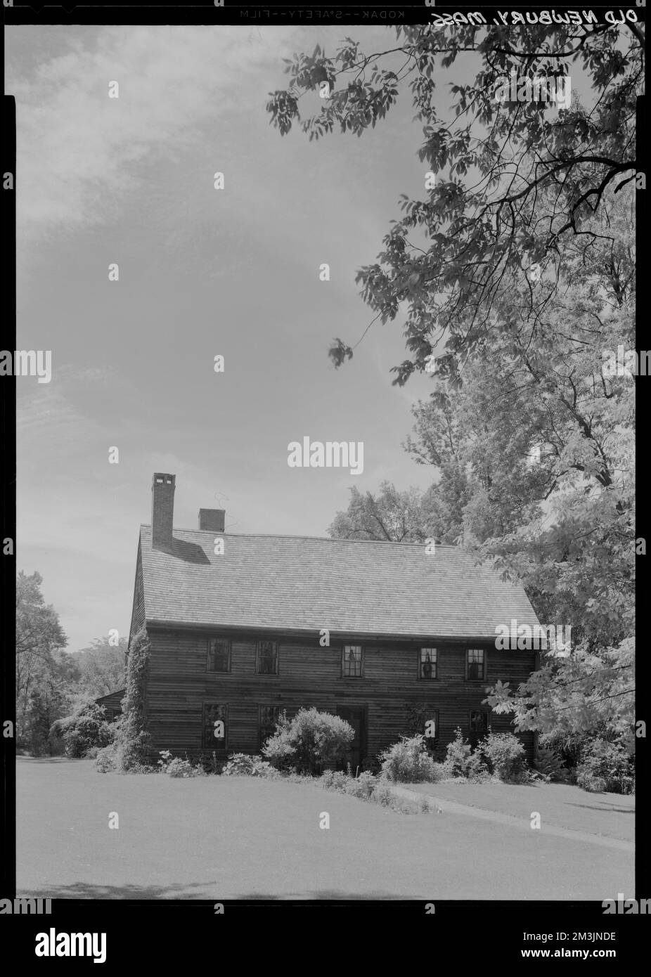 Old Newbury, Haus, Architektur, Wohnungen. Samuel Chamberlain Fotosammlung Negatives Stockfoto