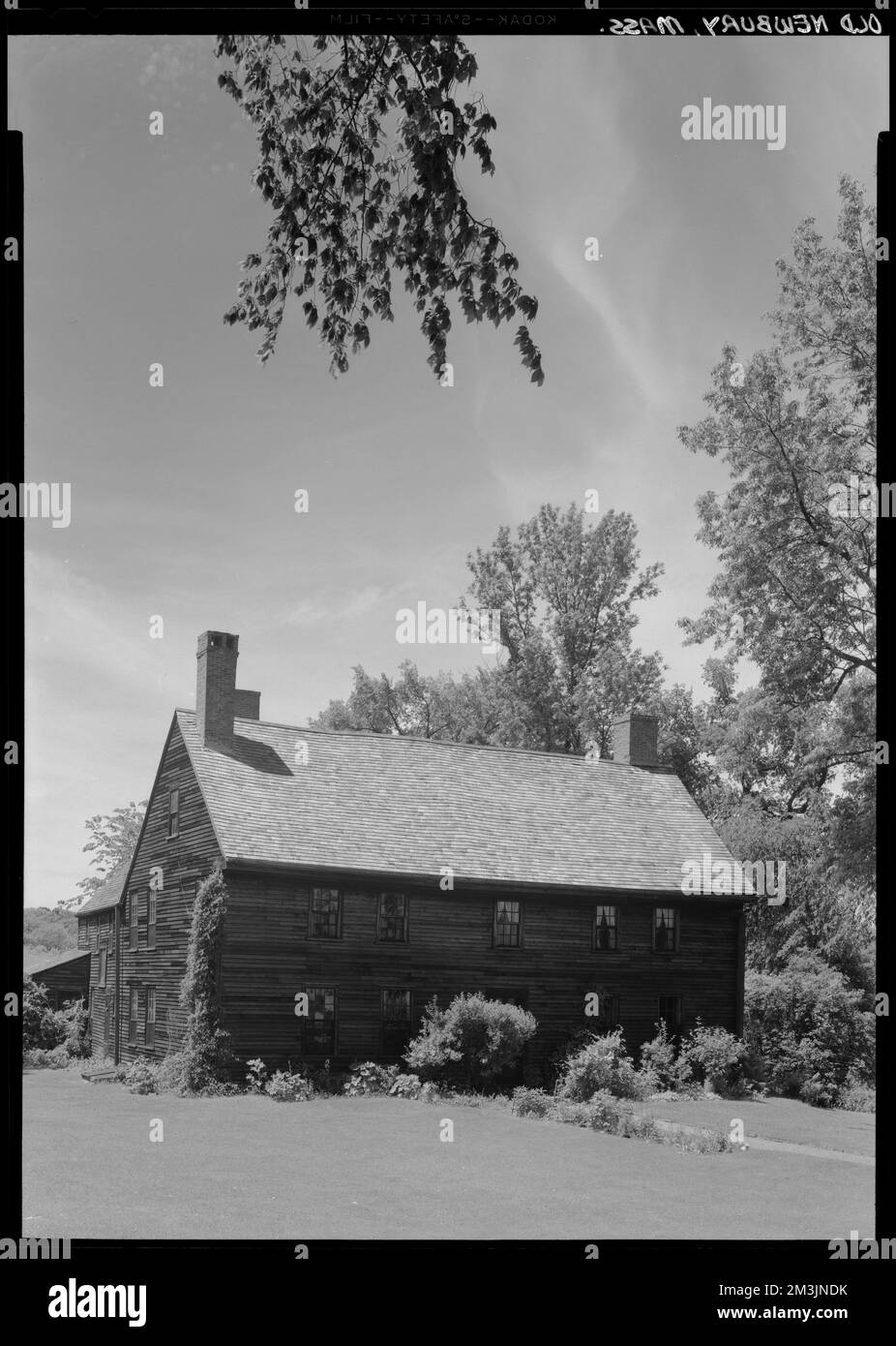 Old Newbury, Haus, Architektur, Wohnungen. Samuel Chamberlain Fotosammlung Negatives Stockfoto