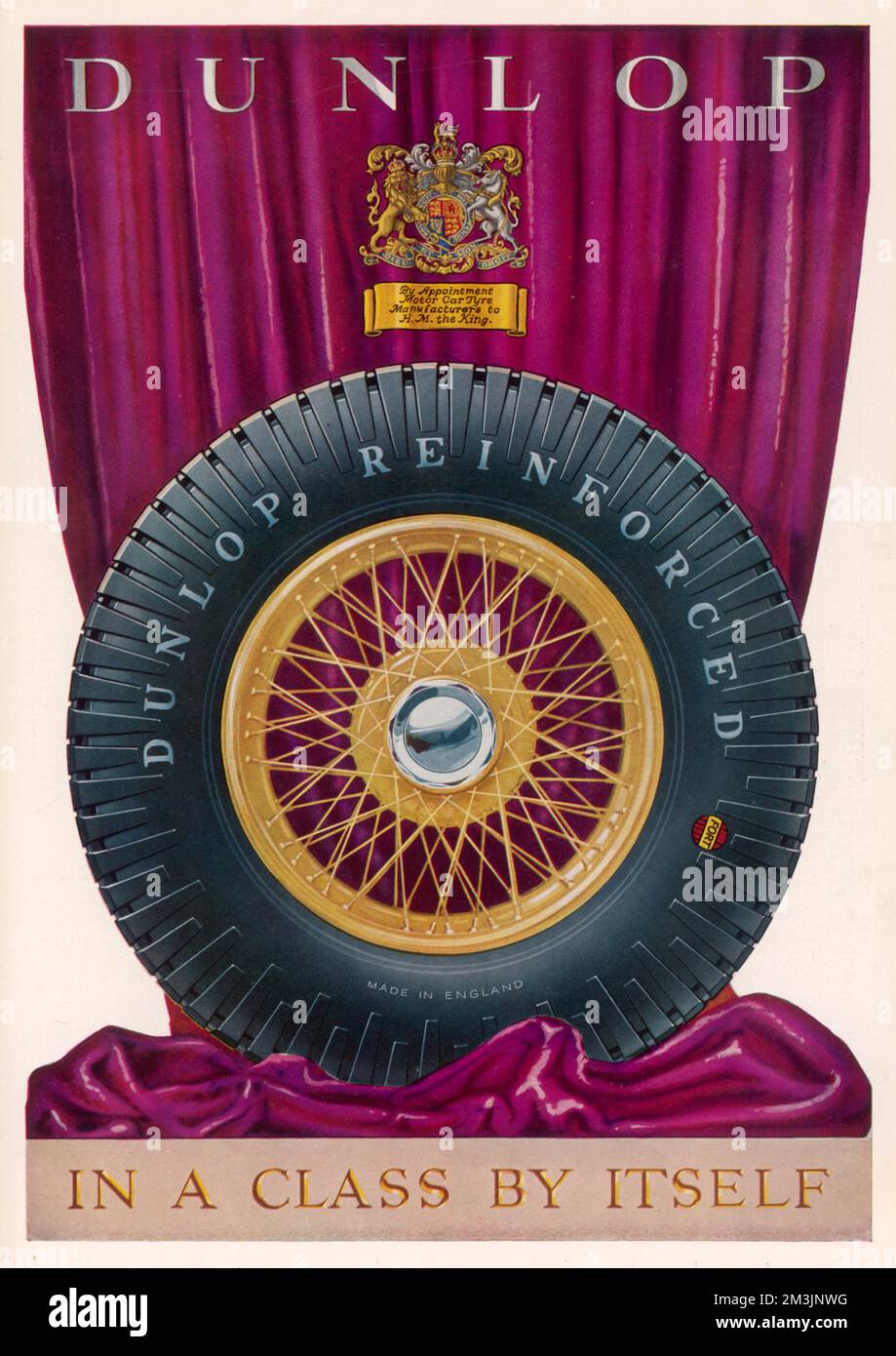 Werbung für Dunlop-Reifen Stockfoto