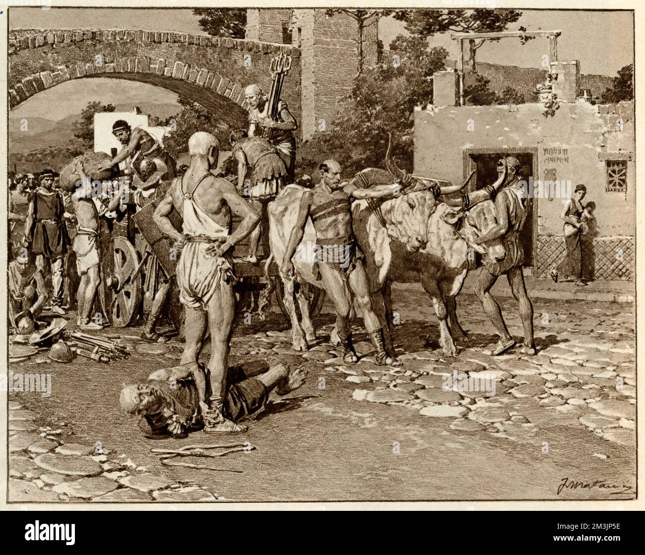 Spartacus und Rebellion der Gladiatoren Stockfoto