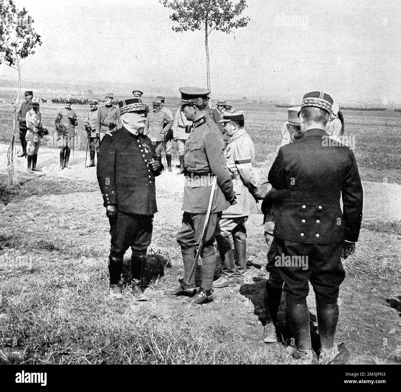 Joffre und König Albert von Belgien Stockfoto
