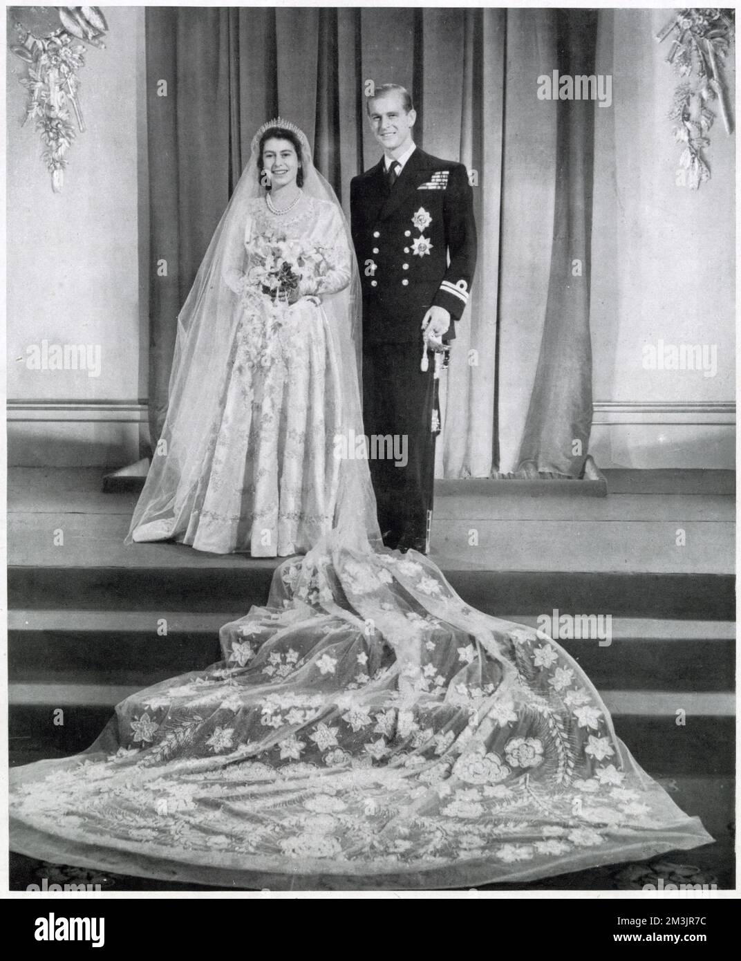 Hochzeit von Elizabeth und dem Herzog von Edinburgh. Stockfoto