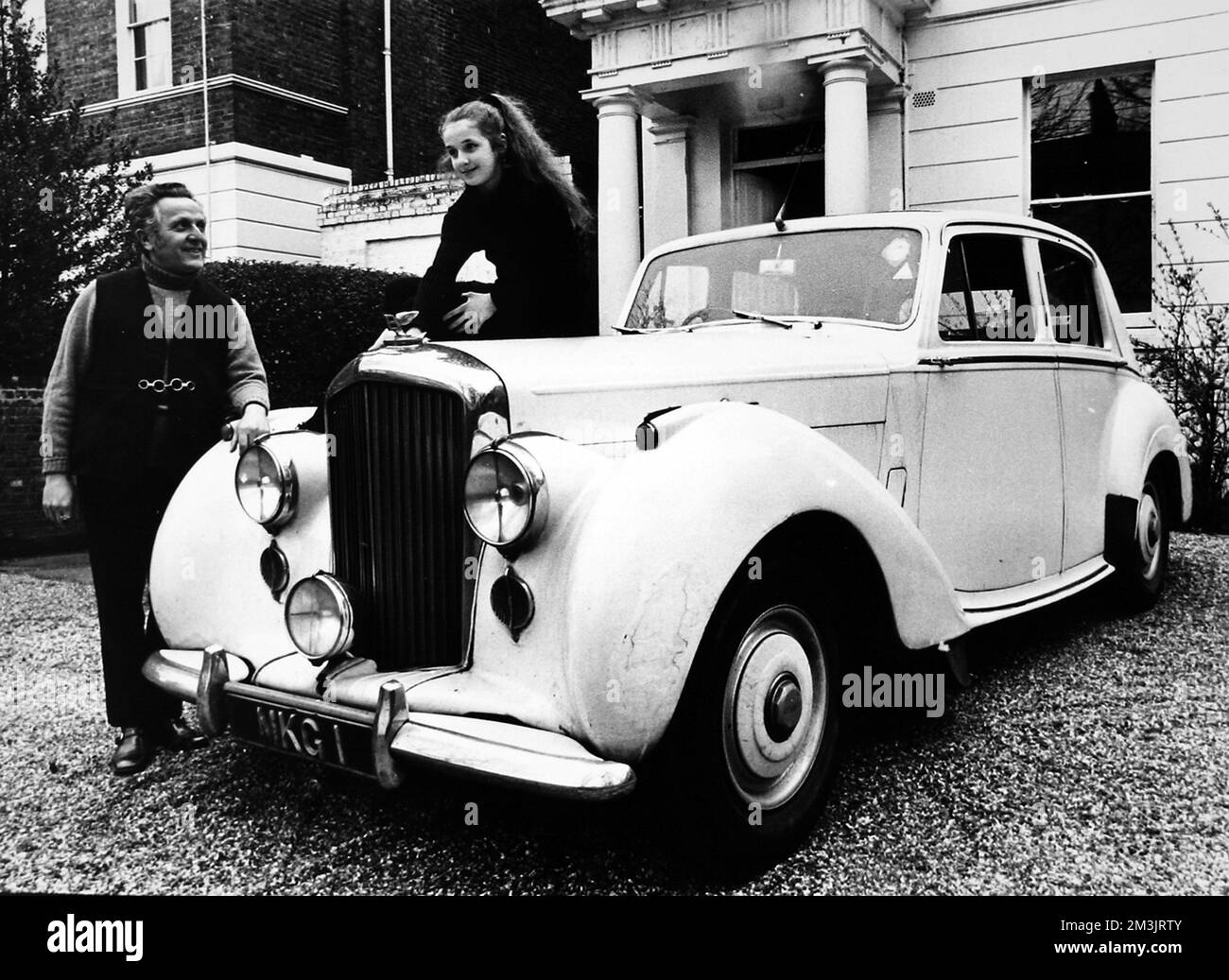 Leo Abse und sein Bentley Stockfoto