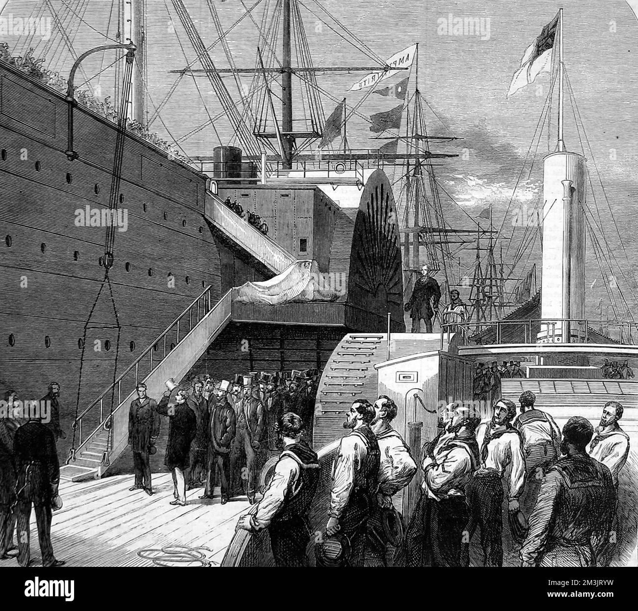 Prince of Wales besucht das Great Eastern Dampfschiff Stockfoto