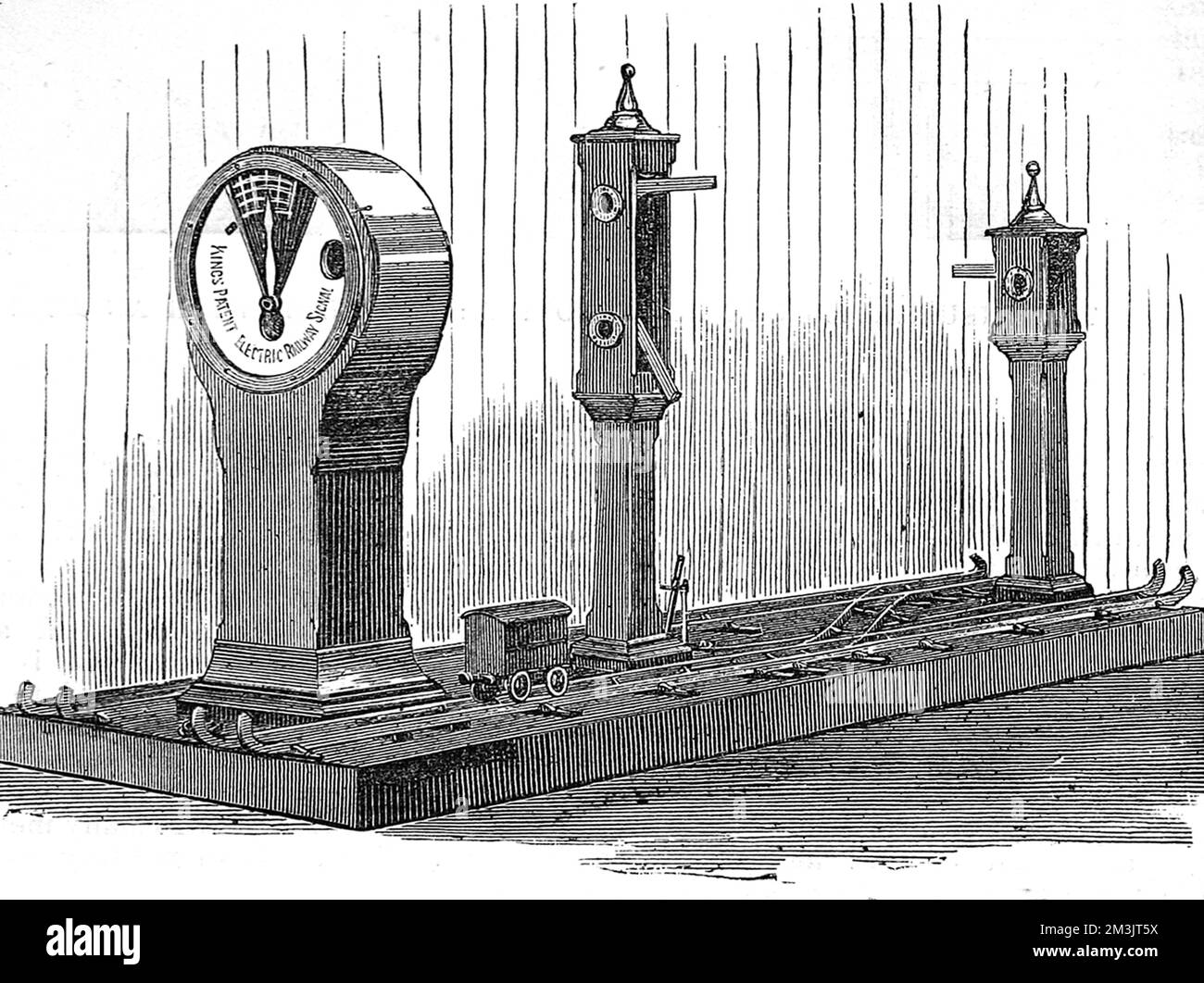 Eine Vorlesung im Charterhouse, London, über Stephen Grays Entdeckungen in der Elektrizität. Anfang des achtzehnten Jahrhunderts zeigte Gray, dass Elektrizitätsladungen von einigen Materialien über Entfernungen von bis zu 765 Metern geleitet werden konnten, während andere überhaupt keinen Strom leiteten. Schließlich war er in der Lage, Ladungen durch 88 Meter Draht zu senden, der auf Seidenfäden aufgehängt war, um ein Elektroskop zu bedienen - ein Instrument, das zur Erkennung statischer Elektrizität verwendet wurde. Durch das Senden eines elektrischen Signals von einem Ort zum anderen hat Gray das Grundprinzip des elektrischen Telegrafenschreibers etabliert. Stockfoto