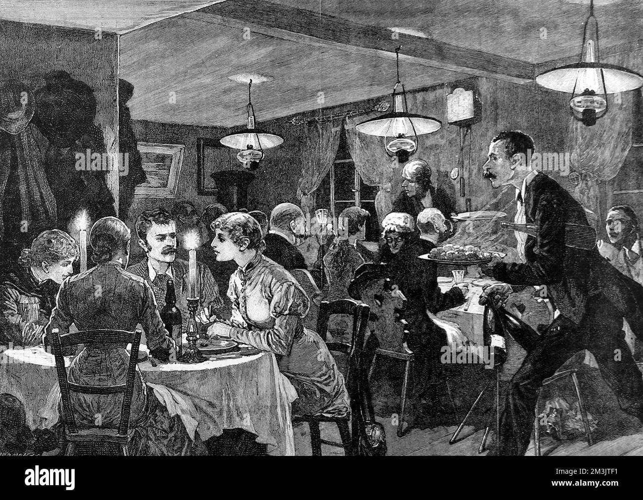 Restaurantszene. Stockfoto