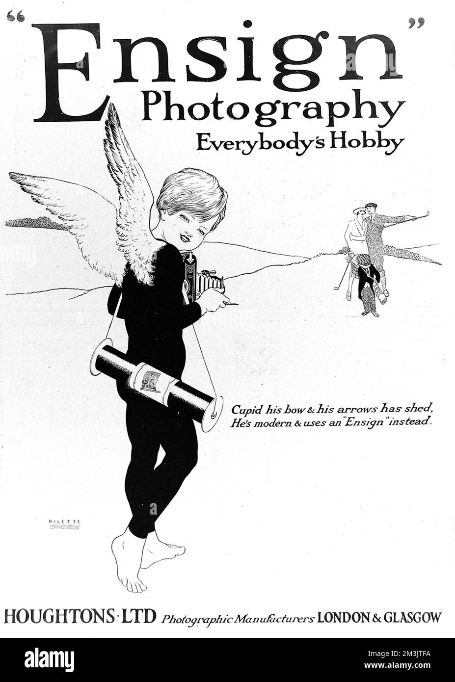 Fähnrich Fotowerbung. Stockfoto