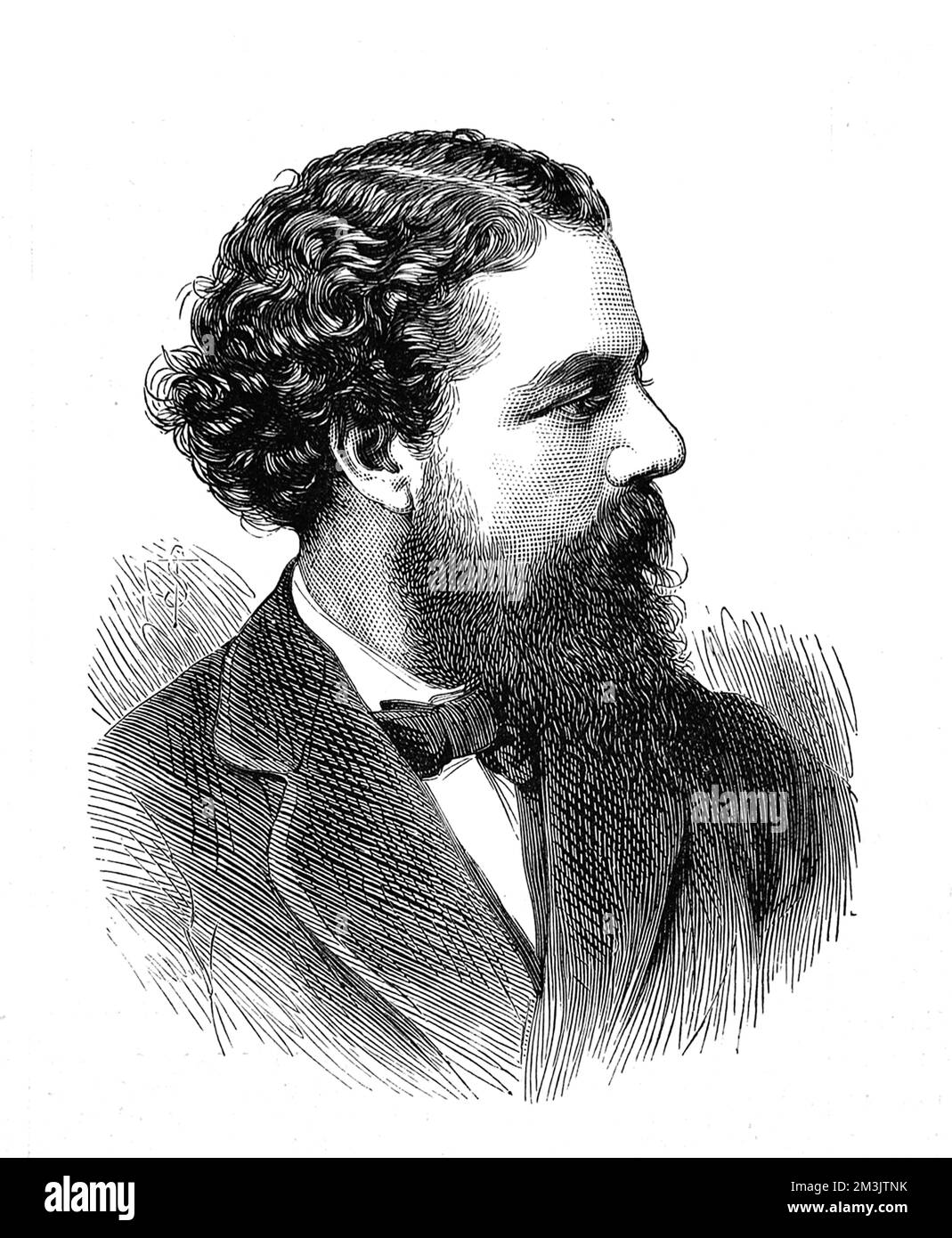 Professor Alfred Henry Garrod, F.R.S (1846-1879), bedeutender Ornithologe, der am 17.. Oktober 1879 an Tuberkulose gestorben ist. 1879 Stockfoto