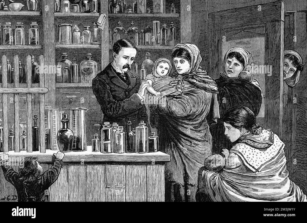 Im späten 19.. Und frühen 20.. Jahrhundert wurden Impfungen eingeführt, um die Ausbreitung von Krankheiten zu kontrollieren. Diese bahnbrechende medizinische Entdeckung wurde von Pionieren wie Pasteur gemacht und hat einen großen Einfluss auf die Weltgesundheit. Stockfoto