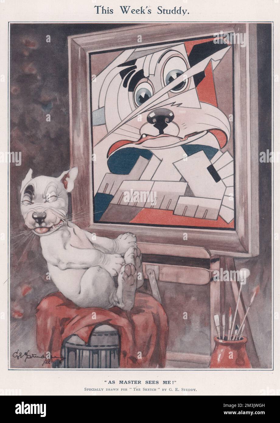 Diese Woche Studdy - So Wie Der Meister Mich Sieht! Von G. E. Studdy Stockfoto