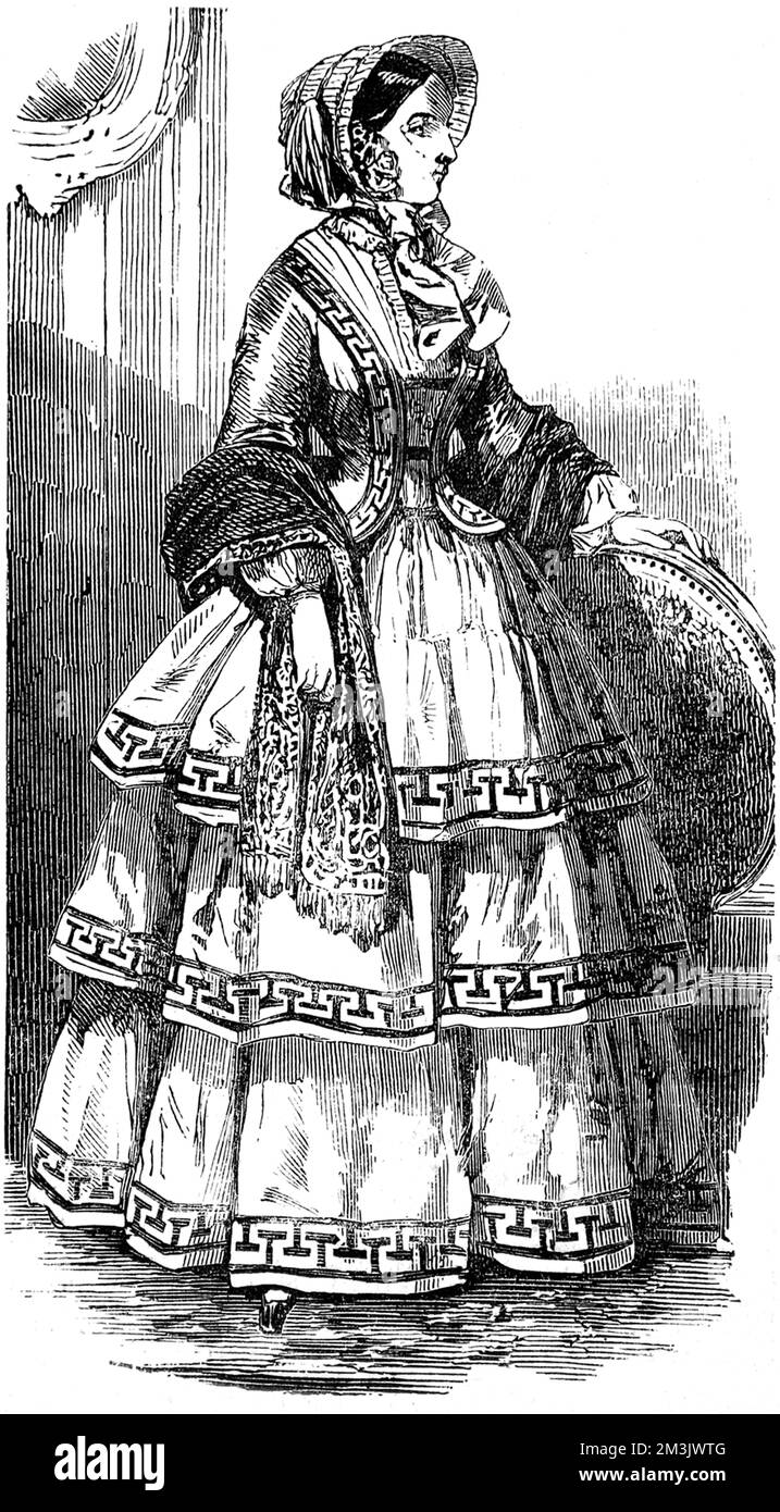 Pariser Mode für September 1851 Stockfoto
