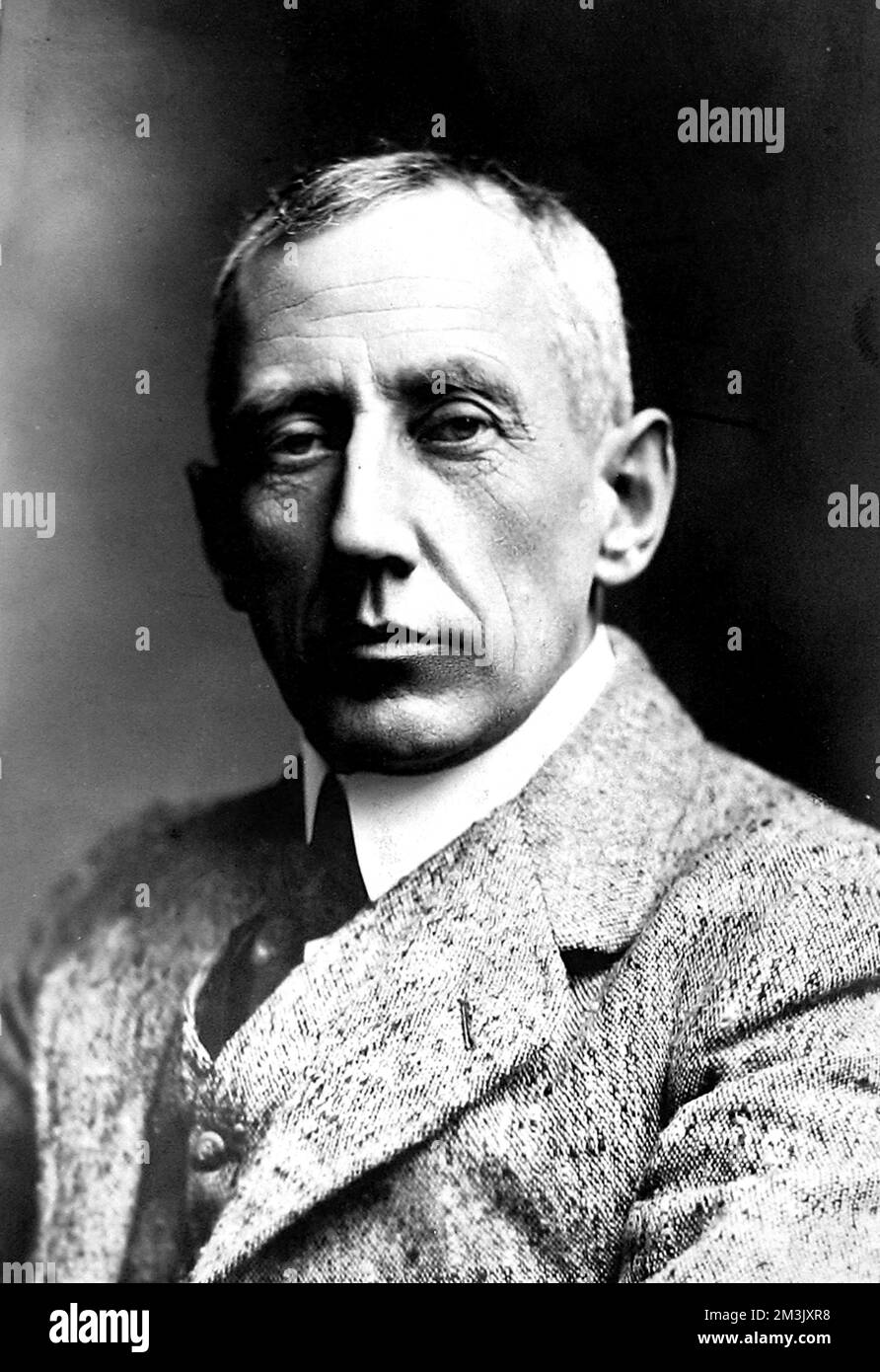 Roald Engelbreth Gravning Amundsen (1872 - 1928), norwegischer Forscher, der als erster Mann die Nordwestpassage navigierte und den Südpol erreichte. Stockfoto