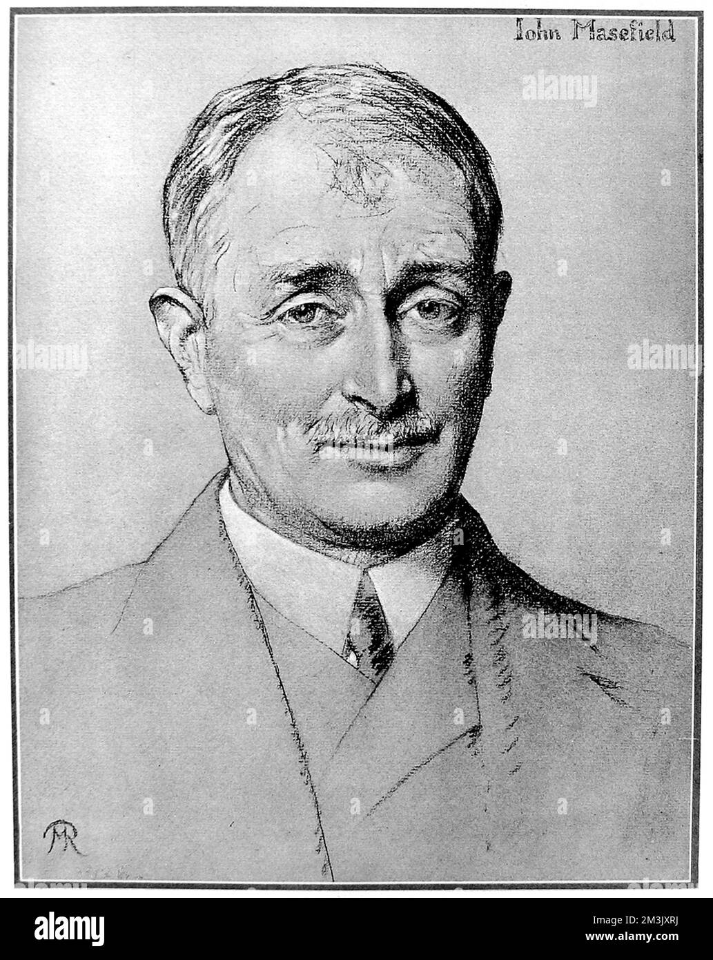 Porträt von John Edward Masefield, dem englischen Dichter und Schriftsteller, gemalt 1930, als er zum Dichter-Laureat ernannt wurde. Datum: 1930 Stockfoto