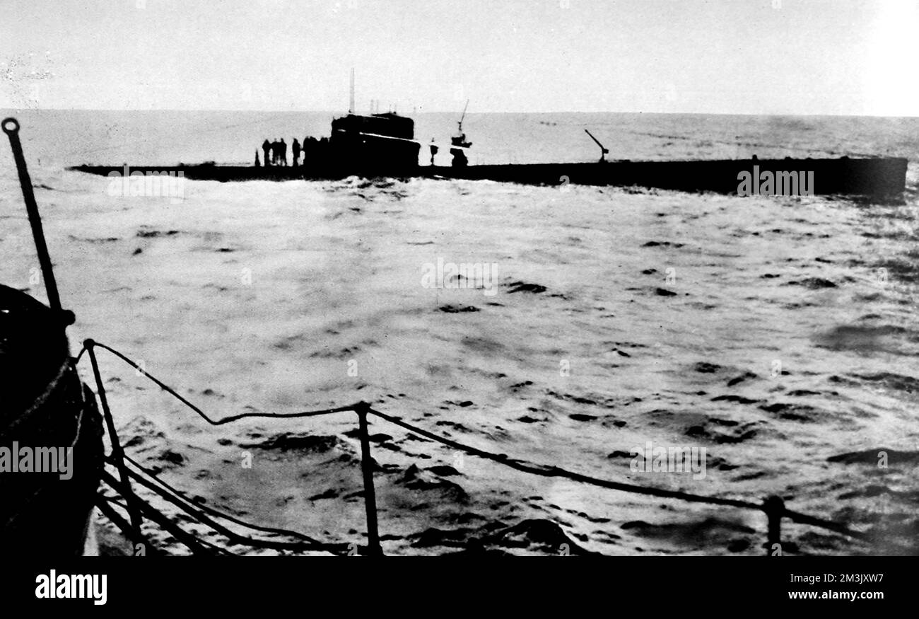 Republikanisches U-Boot 'B.6' vor Corunna; spanischer Bürgerkrieg, 1 Stockfoto