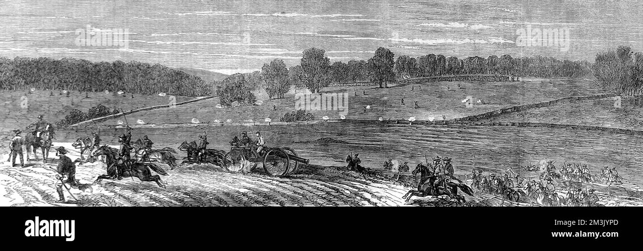 Die Federal Army rückt in Virginia vor; amerikanischer Bürgerkrieg 18 Stockfoto