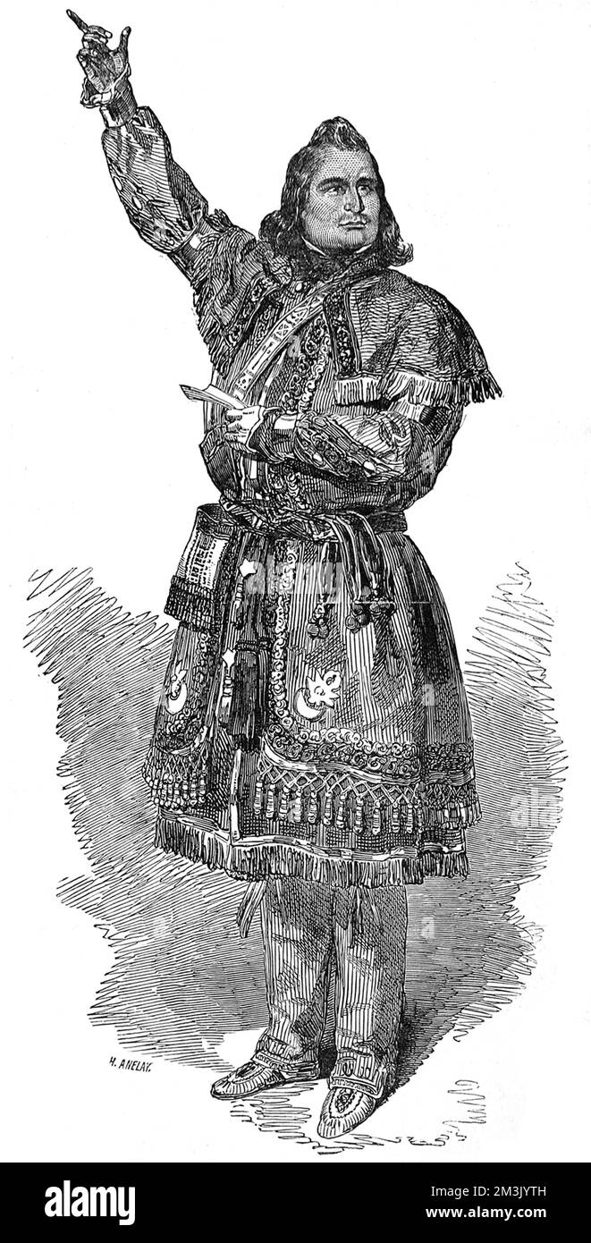 Kah-GE-GA-Gah-Bowh, der Ojibbeway Chief im Dury Lane Theatre Stockfoto