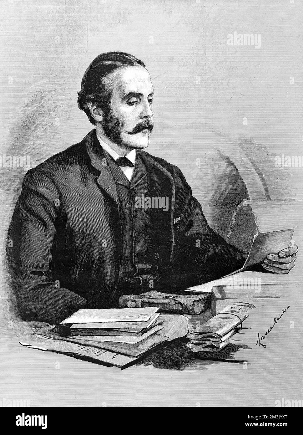 Arthur James Balfour, 1. Earl of Balfour, (1848–1930). Stockfoto