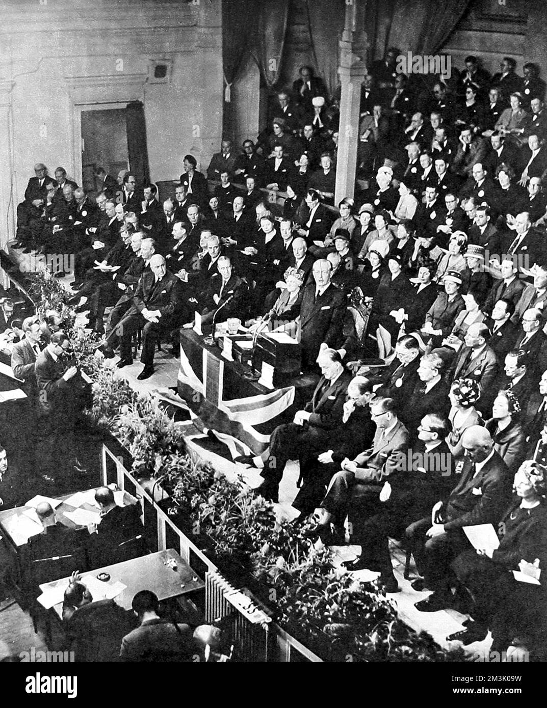 Harold Macmillan sprach vor der Konservativen Partei Conferenc Stockfoto