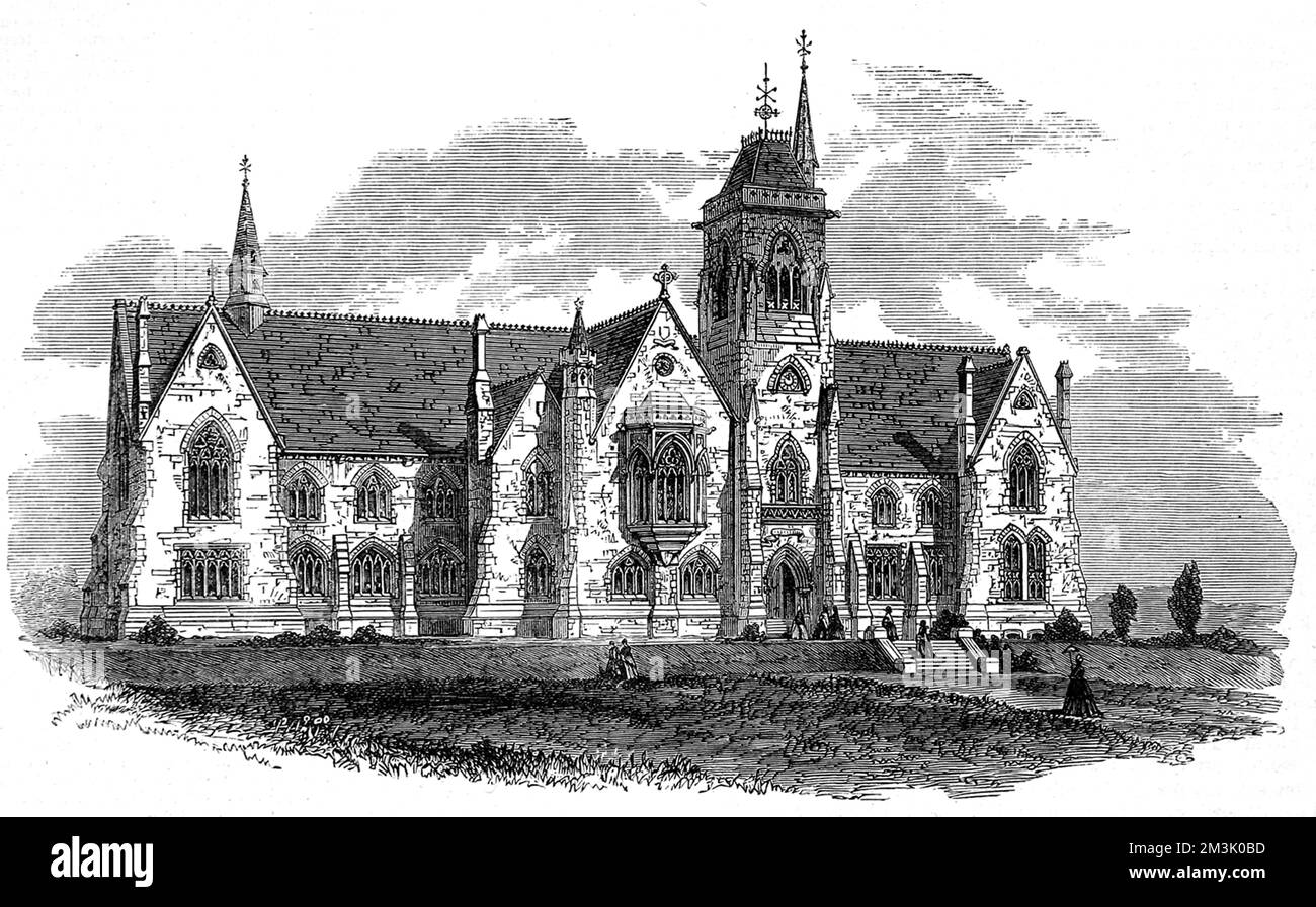 Lansdowne College, Bath, das 1864 für etwa 3000 Pfund gekauft wurde, um eine Schule für Töchter von Offizieren der britischen Armee zu schaffen. 1864 Stockfoto