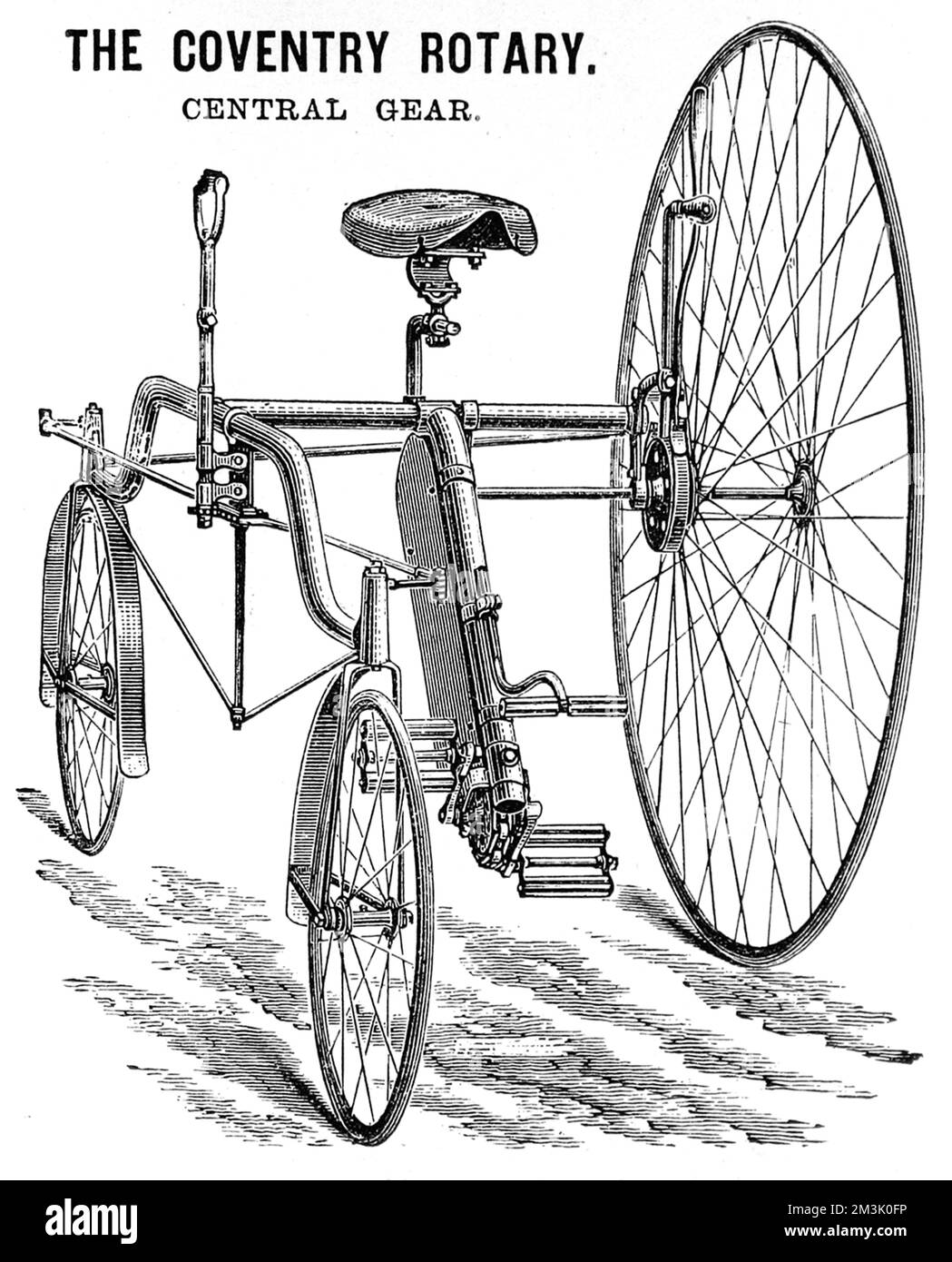 Werbung für ein Rudge Coventry Rotary Tandem 1885 Stockfoto