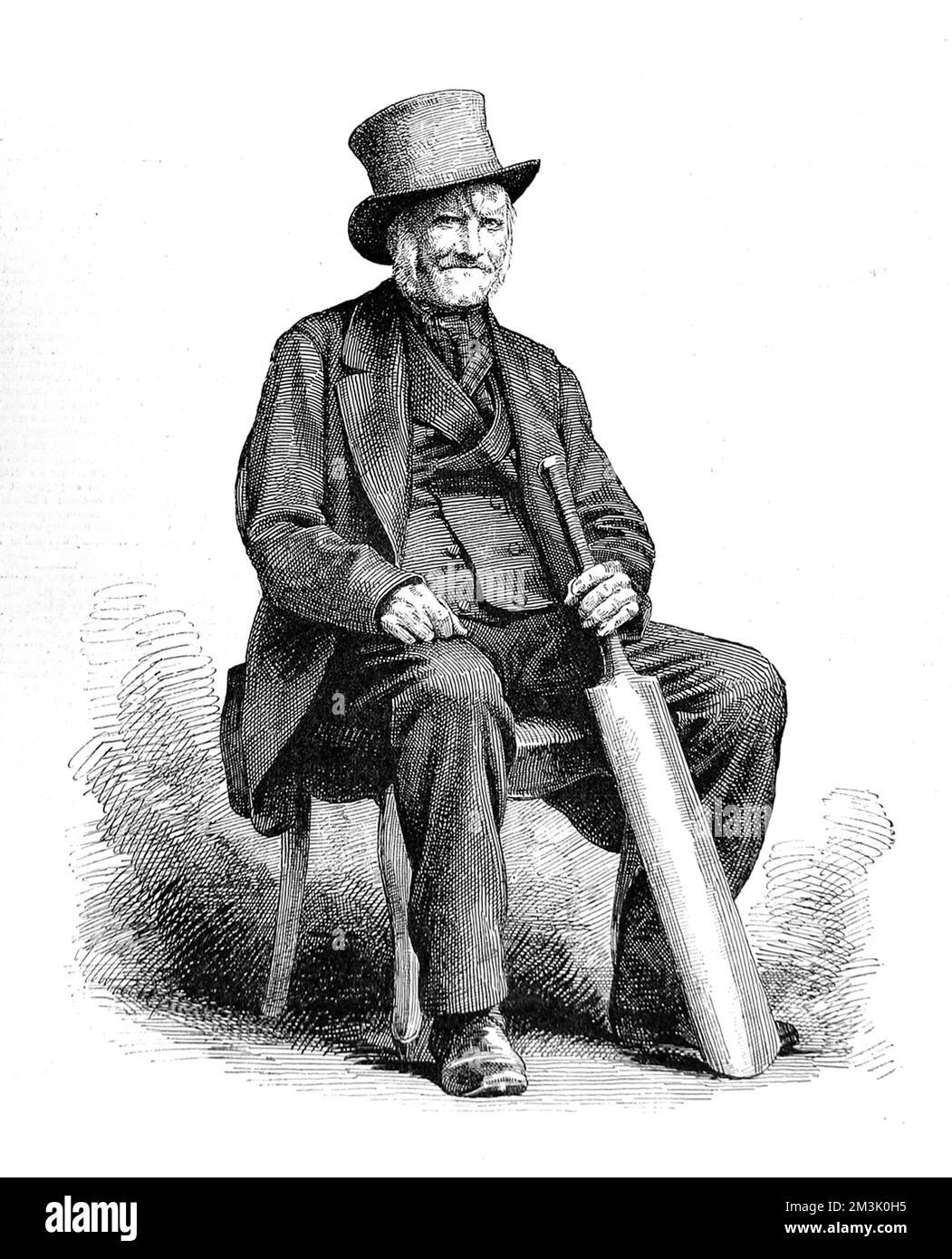 Tommy Marshall vom Stockton Cricket Club 1876 Stockfoto