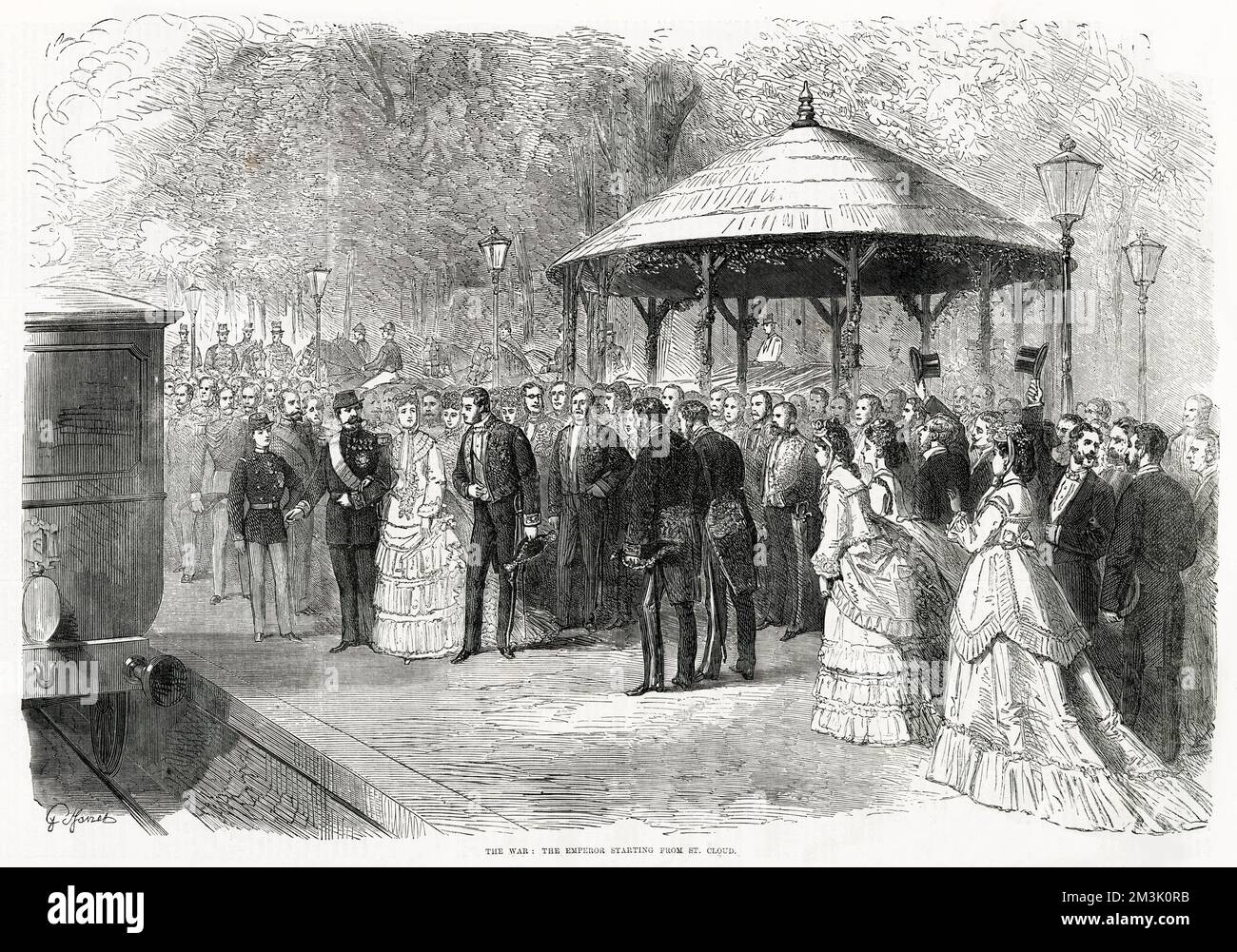 Der Kaiser beginnt für Metz; Deutsch-Französischer Krieg 1870 Stockfoto